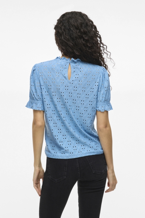 Vila vikawa s/s flounce top - noos